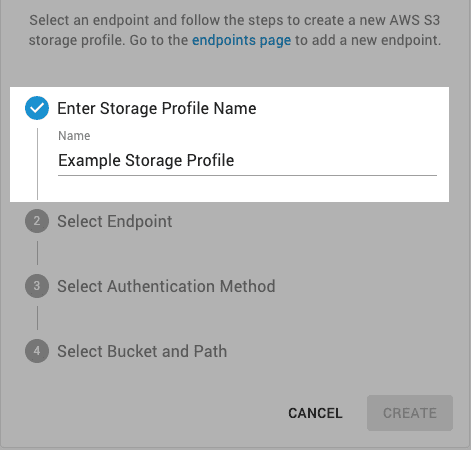 You must set a name for the endpoint in the first text field