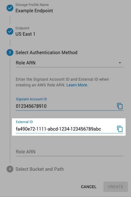 Your External ID is displayed in the Jet management console