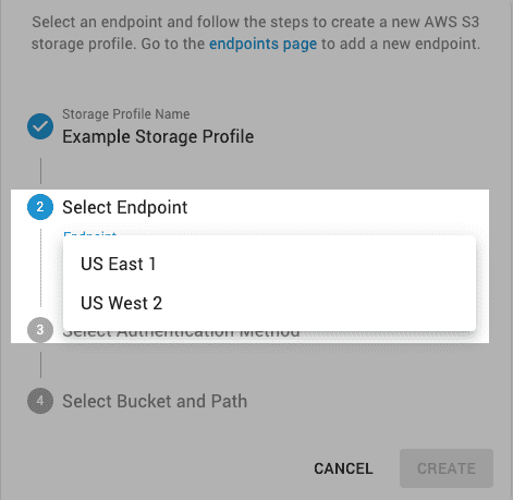 Select an endpoint